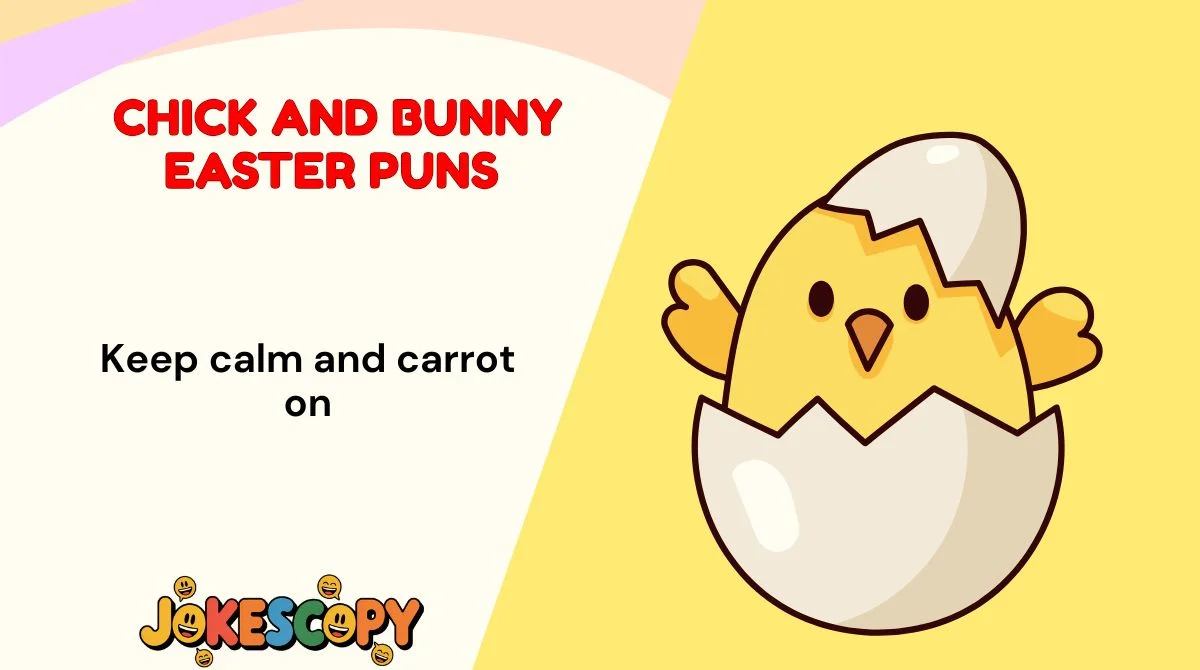 Chick and Bunny Easter Puns
