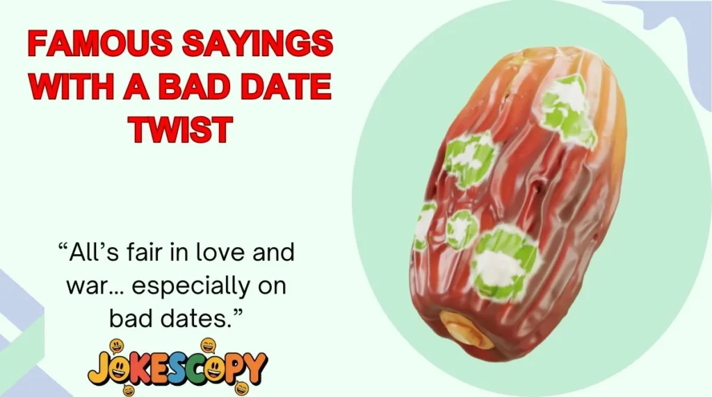 Famous Sayings With a Bad Date Twist
