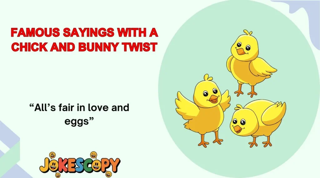 Famous Sayings With a Chick and Bunny Twist