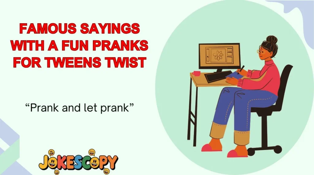 Famous Sayings With a Fun Pranks for Tweens Twist
