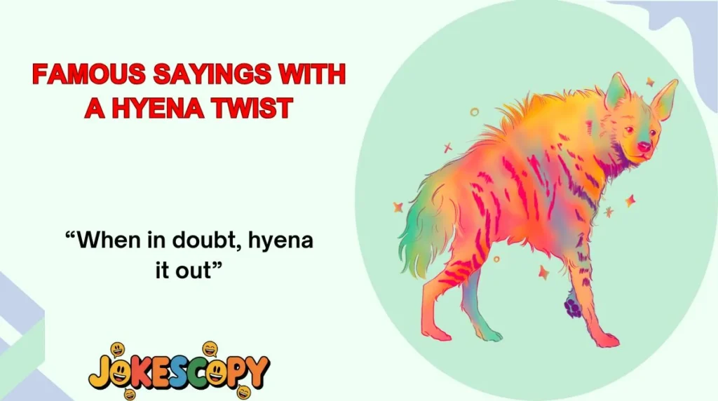 Famous Sayings With a Hyena Twist