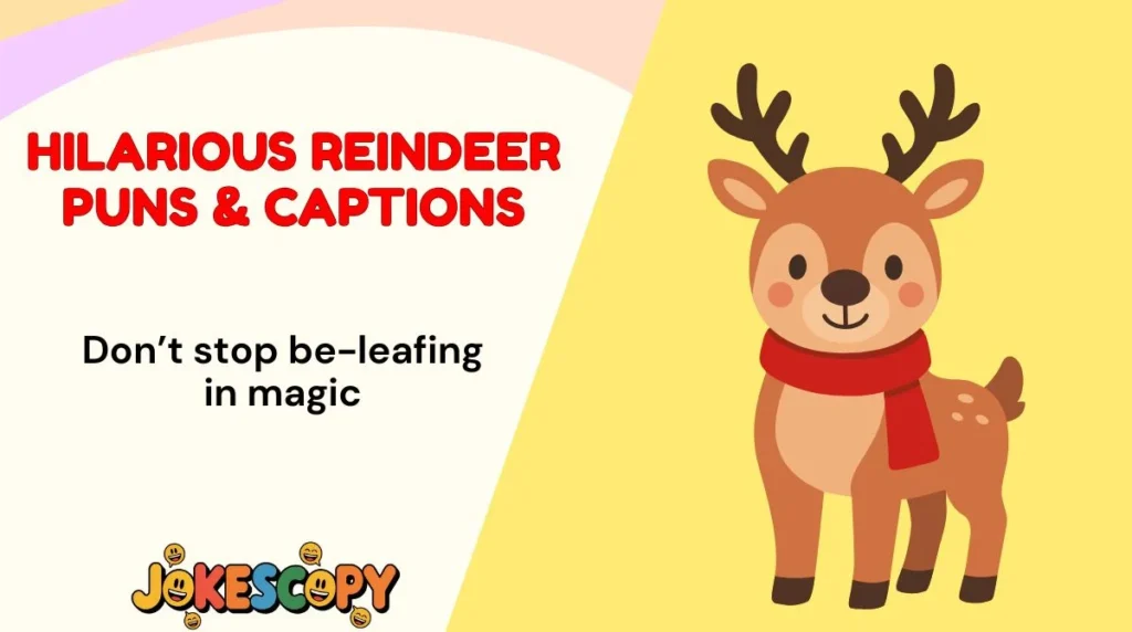 Hilarious Reindeer Puns & Captions