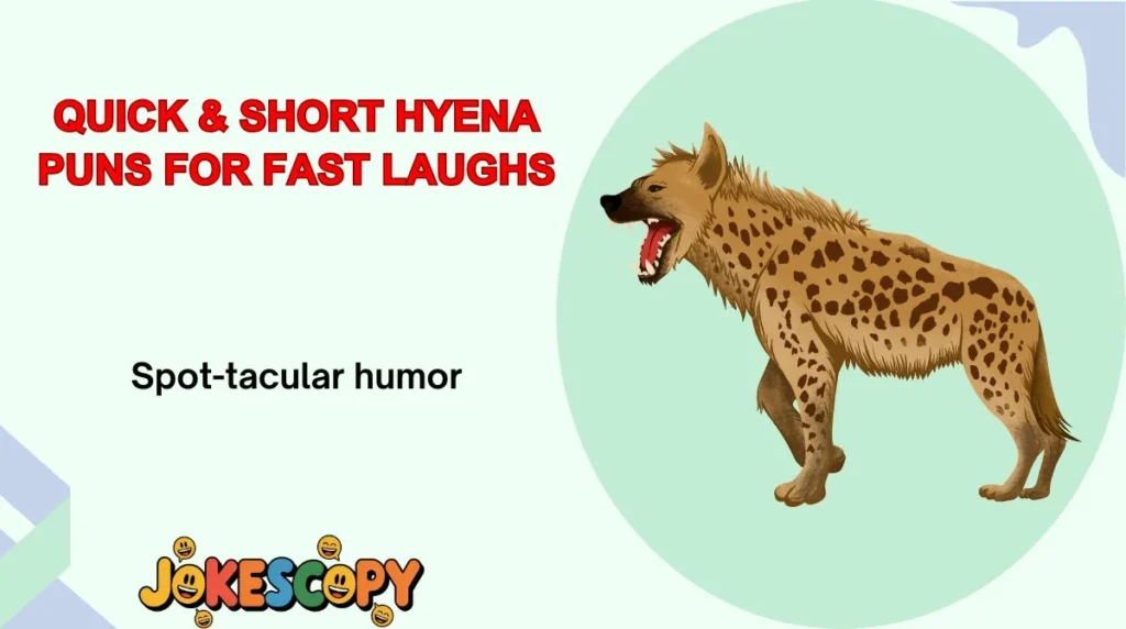 Quick & Short Hyena Puns for Fast Laughs