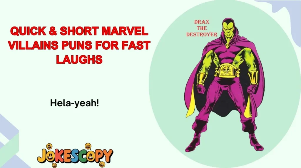 Quick & Short Marvel Villains Puns for Fast Laughs
