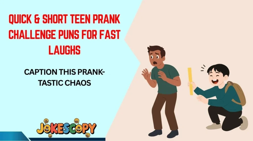 Quick & Short Teen Prank Challenge Puns for Fast Laughs