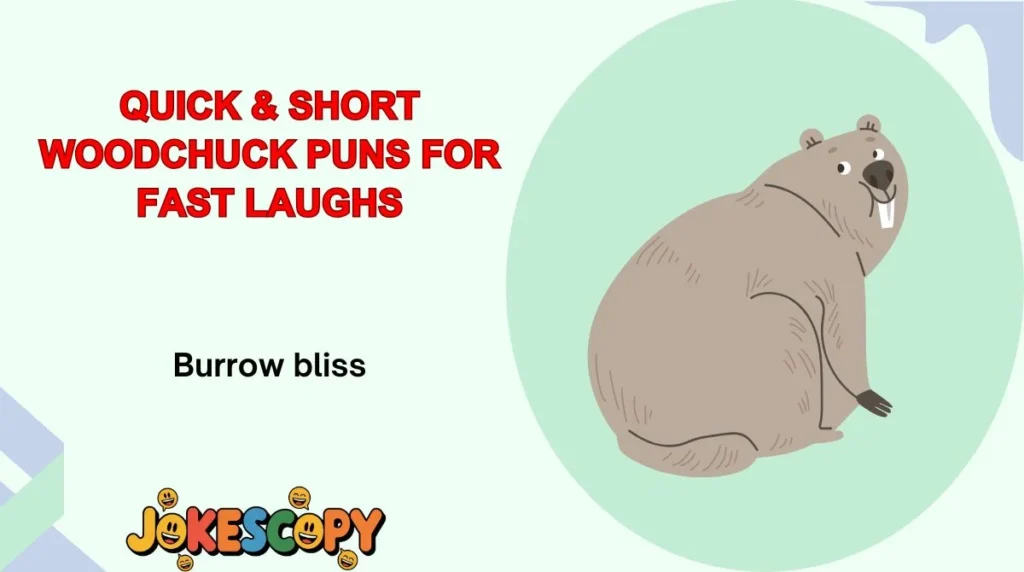 Quick & Short Woodchuck Puns for Fast Laughs