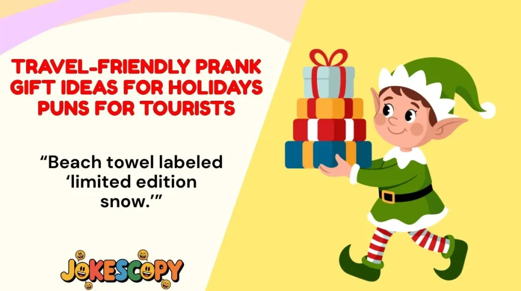 Travel-Friendly Prank Gift Ideas for Holidays Puns for Tourists