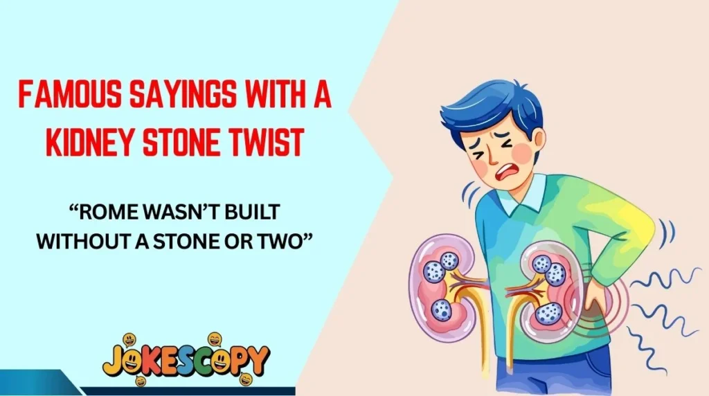 Famous Sayings With a Kidney Stone Twist