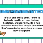 Hmm Meaning in Text