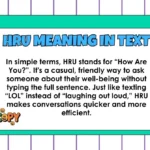 HRU Meaning in Text