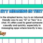 Hyy Meaning in Text