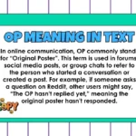 OP Meaning in Text