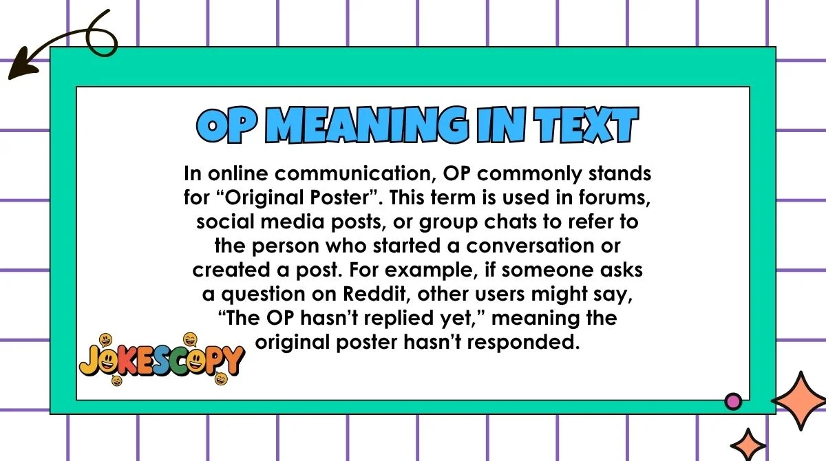 OP Meaning in Text