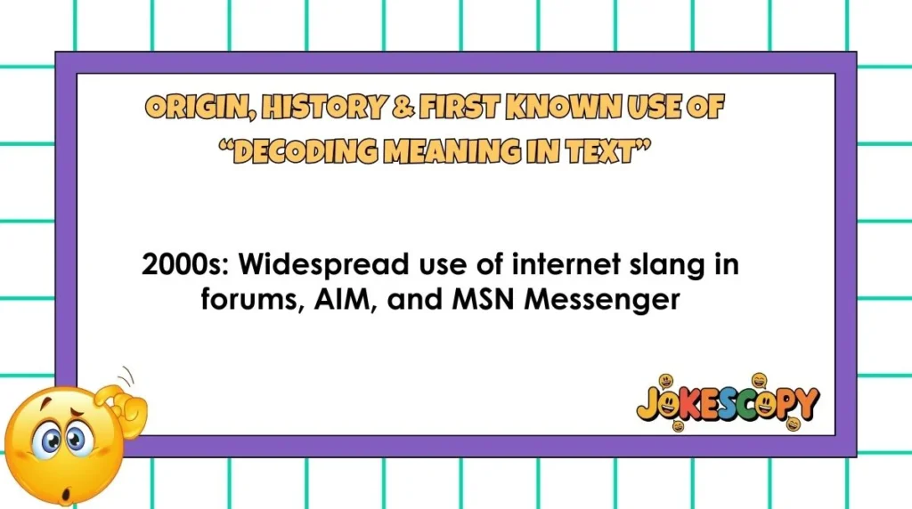Origin, History & First Known Use of “Decoding Meaning in Text”