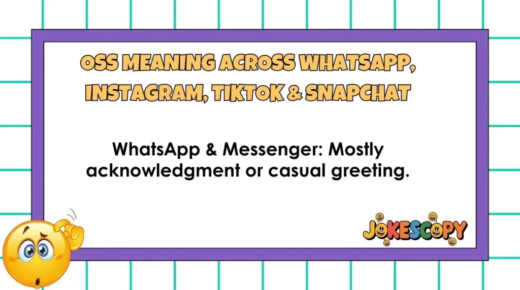 OSS Meaning Across WhatsApp, Instagram, TikTok & Snapchat