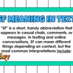 SF Meaning in Text