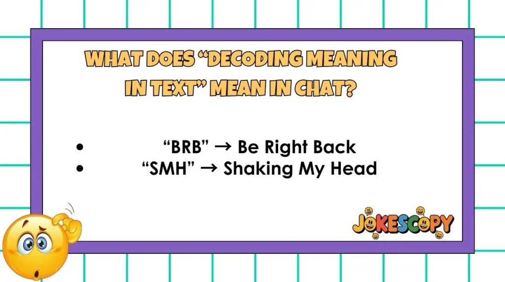 What Does “Decoding Meaning in Text” Mean in Chat?