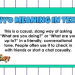 WYO Meaning in Text