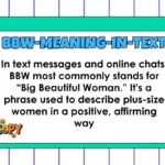BBW Meaning in Text