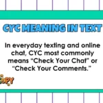 CYC Meaning in Text