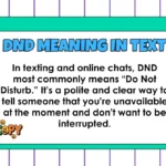 DND Meaning in Text