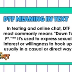 DTF Meaning in Text