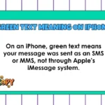 Green Text Meaning on iPhone