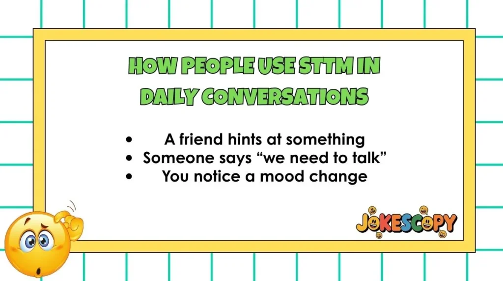 How People Use STTM in Daily Conversations