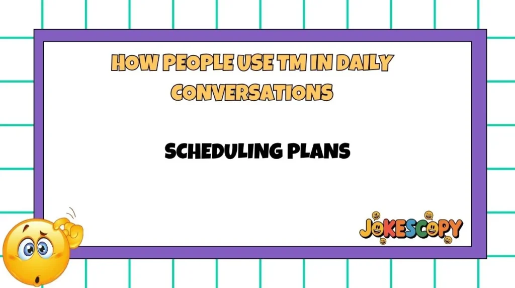 How People Use TM in Daily Conversations