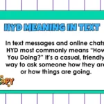 HYD Meaning in Text