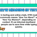 HYW Meaning in Text