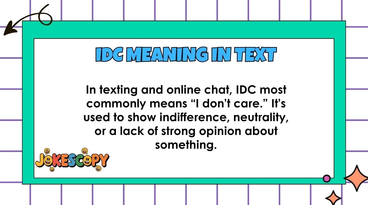 IDC Meaning in Text