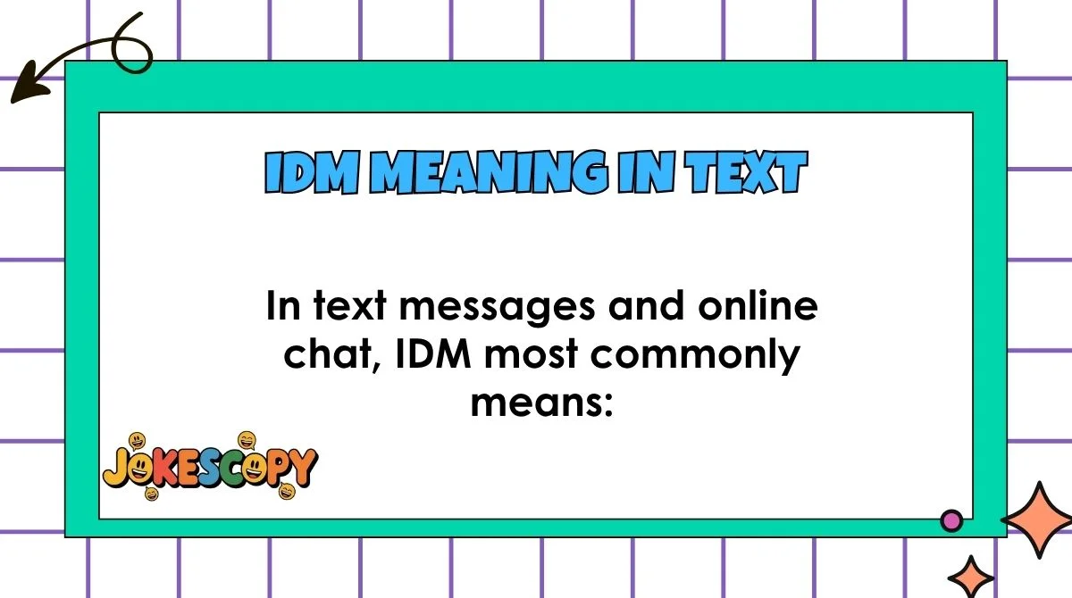 IDM Meaning in Text