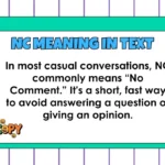 NC Meaning in Text