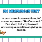 NC Meaning in Text