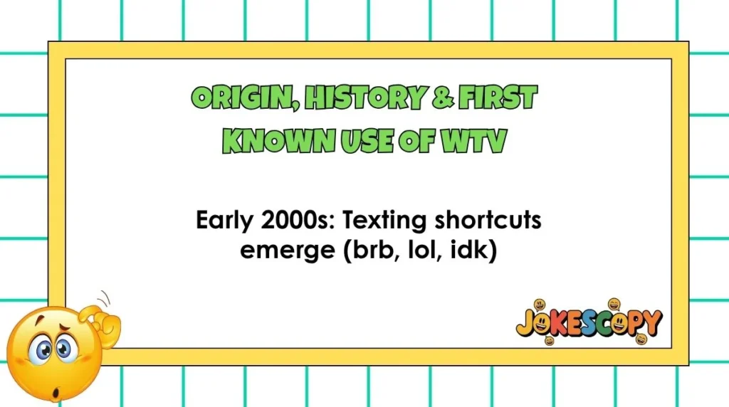 Origin, History & First Known Use of WTV