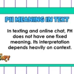 PH Meaning in Text
