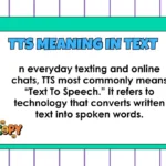 TTS Meaning in Text