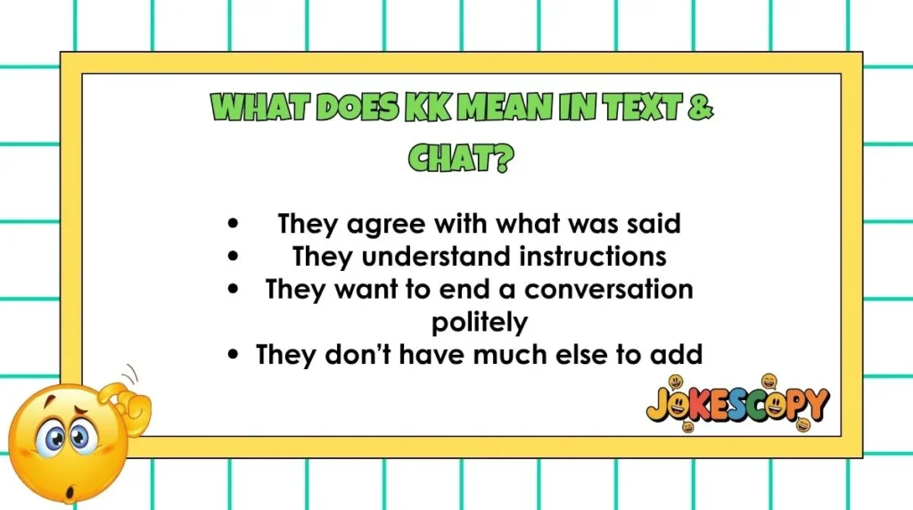 What Does KK Mean in Text & Chat?