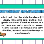 White Heart Emoji Meaning